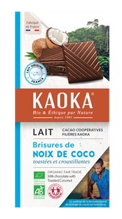 Kaoka Chocolat au lait 32% noix de coco bio 100g - 1643